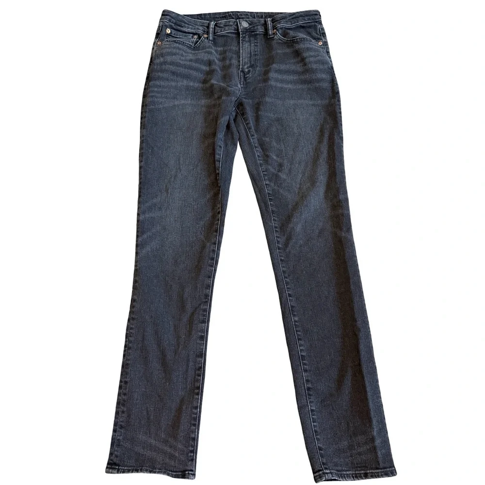 American Eagle Flex Black Denim Skinny Straight Jeans Stretch Size 32 Men's